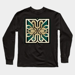 Art Deco design - peacock noir IX Long Sleeve T-Shirt